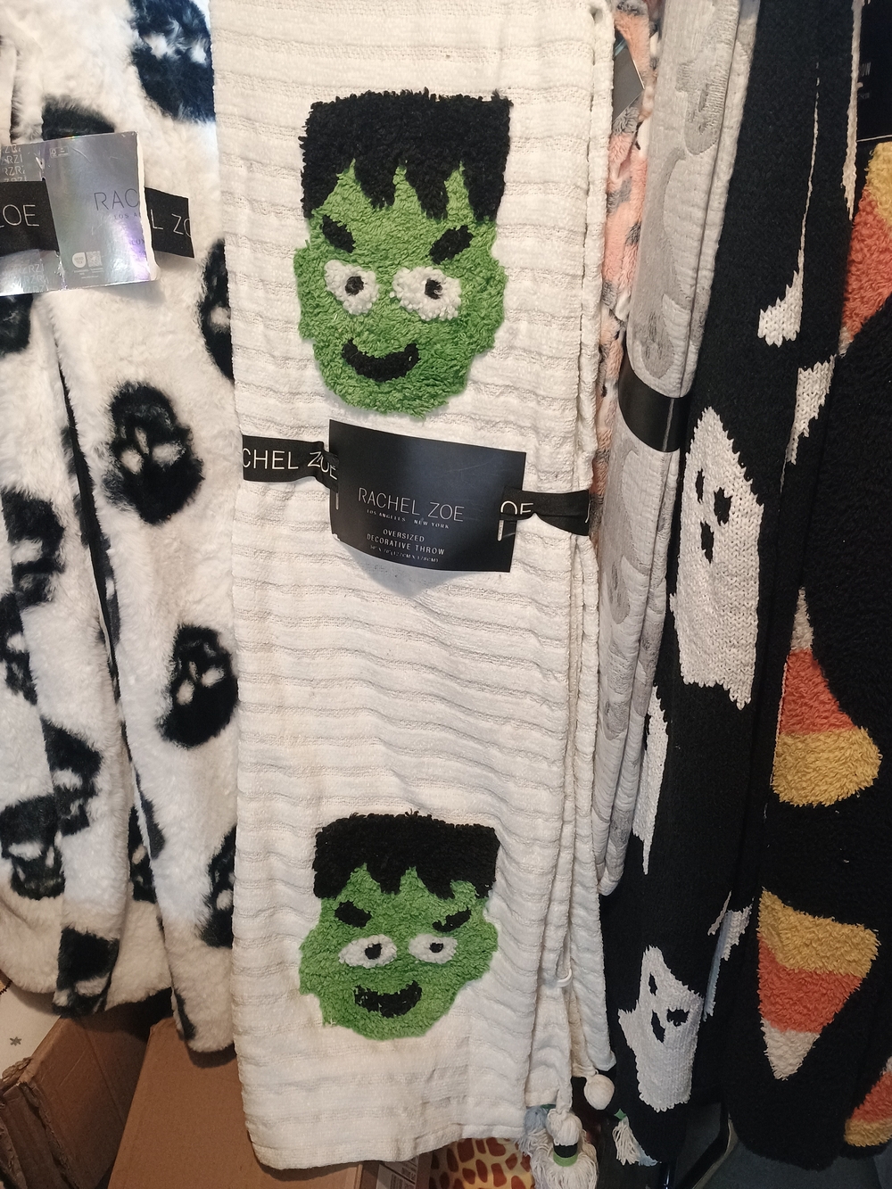 Rachel Zoe Green Frankenstein Kids Halloween Throw Blanket